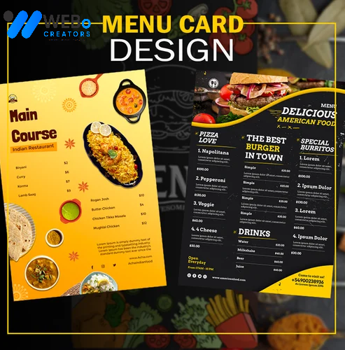 Restaurant digital menu board Al Ain menu printing services online food menu design 2026